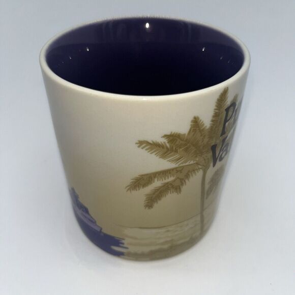 2014 Starbucks Puerto Vallarta Mug Collector Series Purple Ceramic Coffee 16oz - Picture 5 of 6